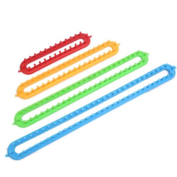

sewing notions & tools 26/36/47cm diy rectangular knitting needles loom scarf sweater shawl stitch knit weaving tool 1set, Black