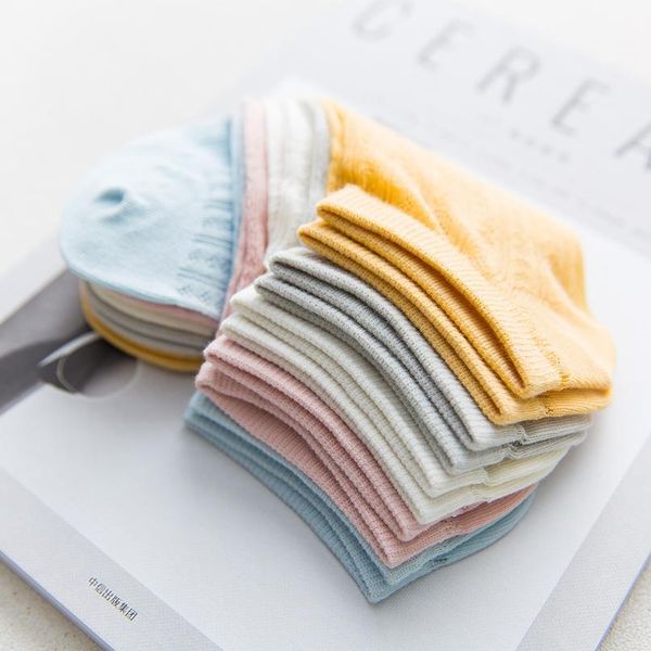 

boat socks women's cotton short socks college korean spring summer short socks solid color anti-slip japanese fashion ho qylaxu, Black