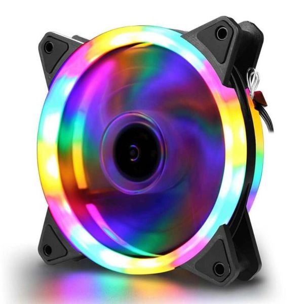 

computer case fan cpu cooler pc cooling fan dual halo 12025 rgb 120mm cooling fans