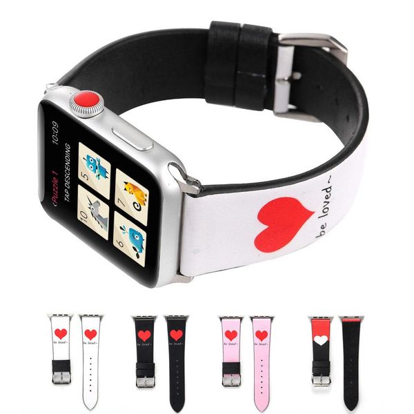 

пара ремешок для посадочных вахта 44 мм 40 мм iwatch band 42 мм 38 мм натуральный кожаный браслет часы серии 5 4 3 jllazi