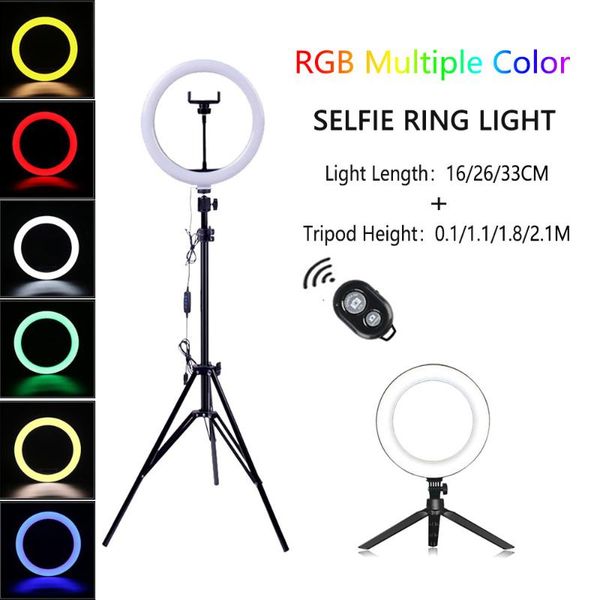 

dimmable led selfie ring light with tripod usb selfie light ring lamp big pgraphy ringlight 26cm with stand for phone studio