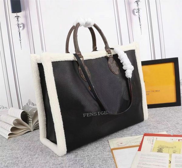 

bags fashion designer handbags m55420 totes bags m56960 big teddy m56958 new printing shopping onthego m56963 m56966 capacity duplex jvurn, Red;black