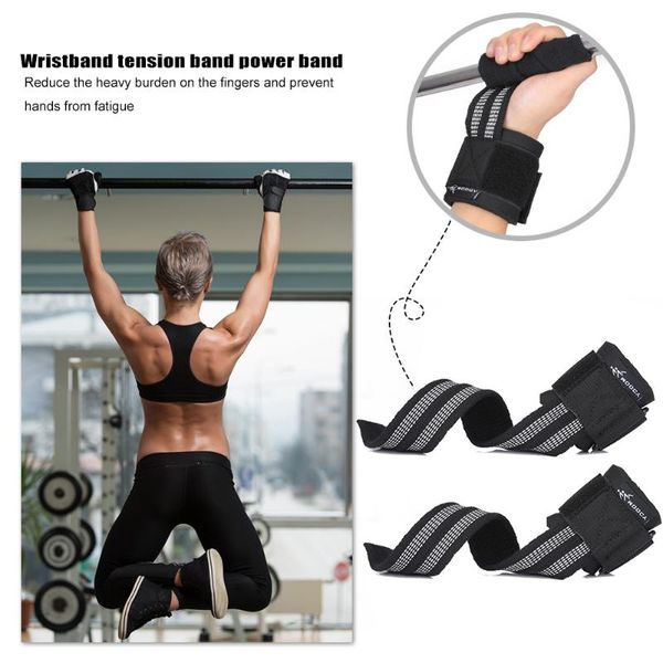 

1pc weight lifting strap fitness gym weightlifting anti slip pull up adjustable belt breathable training workout wristbands, Black;red