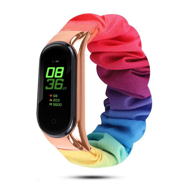 

smart bracelet 5 4 / 3 generation printed hairpin elastic strapjk