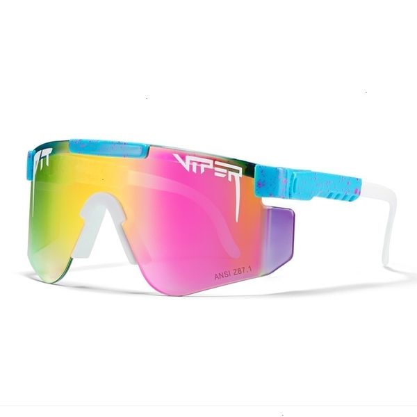 

the 1993 polarized double wide pit viper sunglasses sports outdoor ski glasses khik, White;black