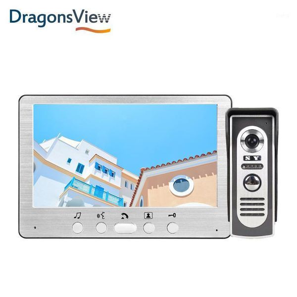 

video door phones dragonsview 7 inch 700tvl intercom system silver entry panel intercoms for private home call panel1