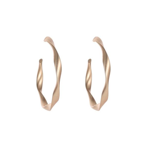 

twisted earrings women gold silver color round open circle hoop earring jewelry loop earing accessories pendientes drop shipping, Golden;silver