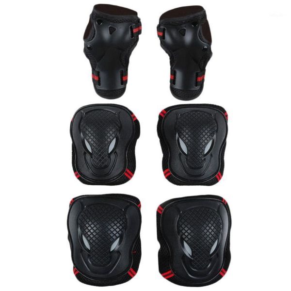 

elbow & knee pads 1set protector hand protection pad kneepad off-road cycling guard skateboard outdoor sports size for 201, Black;gray