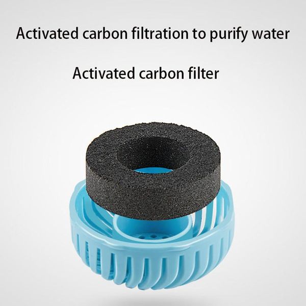

2pcs pet activated carbon filter bowl portable dog water bottle drinking bowls filter replacement for dog water feeder d bbycfv