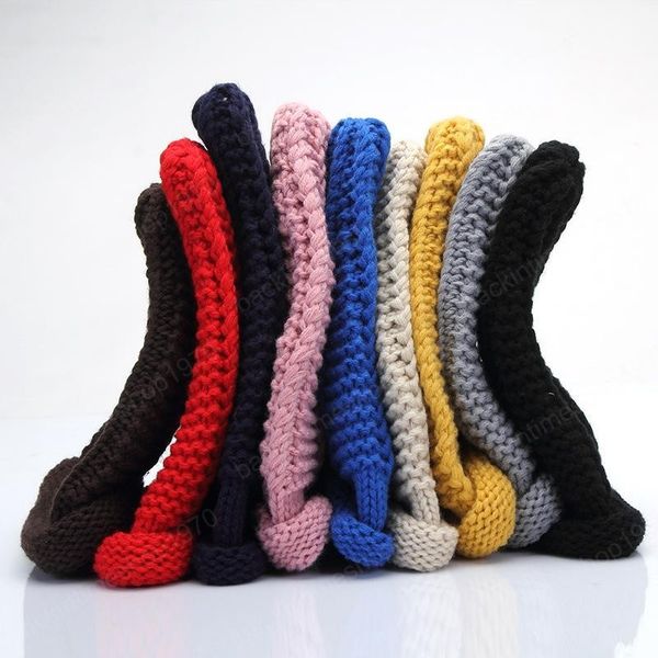

new autumn winter baby kids knitted hat candy color pointed caps children knitted beanies boys girls hats, Yellow