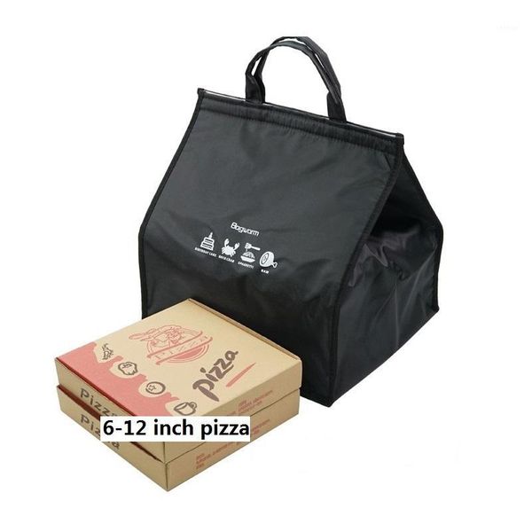 

takeaway cooler bag fast pizza cake delivery thermo ice bag waterproof oxford aluminum foil refrigerated insulation box1