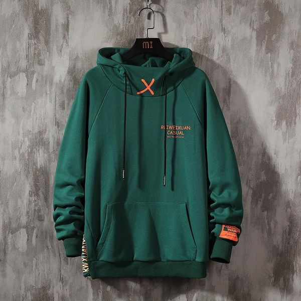 

hoodie men pullover men's colorblocked 2021 new fashion sweatshirts mens patchwork japanese hooded, Black