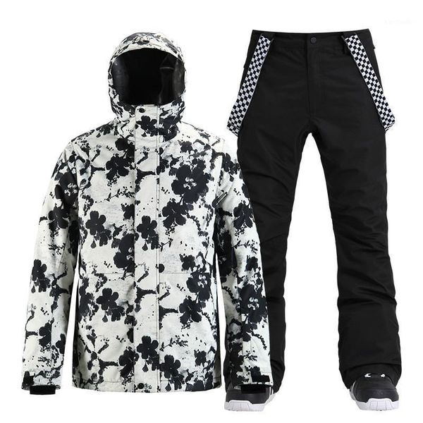 

skiing jackets 2021 ski suit men's waterproof windproof breathable antie outdoor equipment jacket+trousers for male1