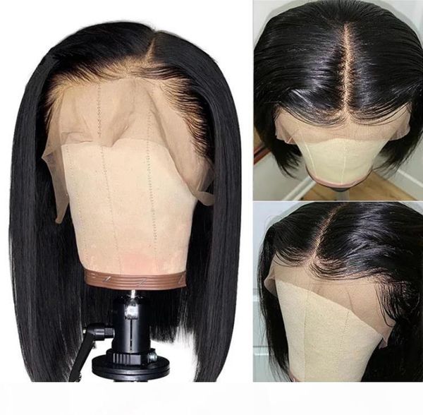 

short bobo straight human hair 360 lace frontal wigs selling full head set remy brazilian hair new designer fashion adjustable cap, Black;brown