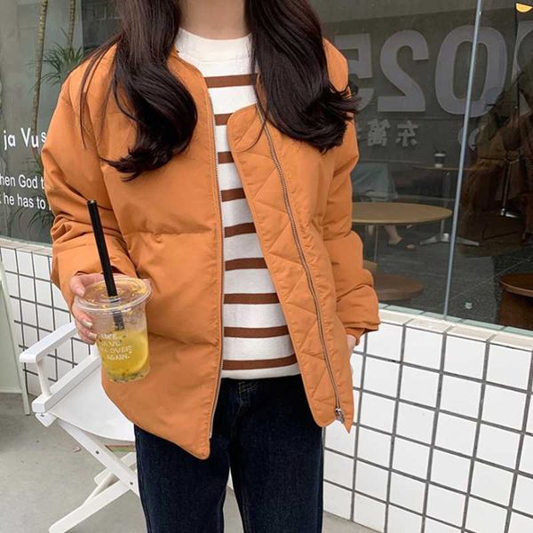 

2020 new winter women's pure cotton slim jacket women's short thick warm fashion casual elegant jacket ladies solid color button, Black