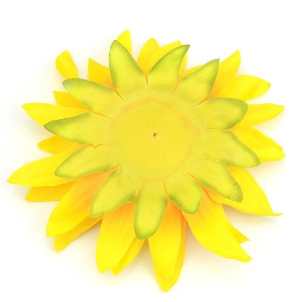 

1pcs 14cm large sunflower head artificial silk flowers for diy scrapbooking wreath home wedding decoration fake flower wmttli