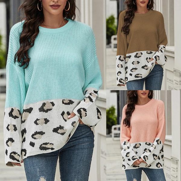 

women's sweaters sagace stylish and comfortable long-sleeved sweater , round neck printed, White;black