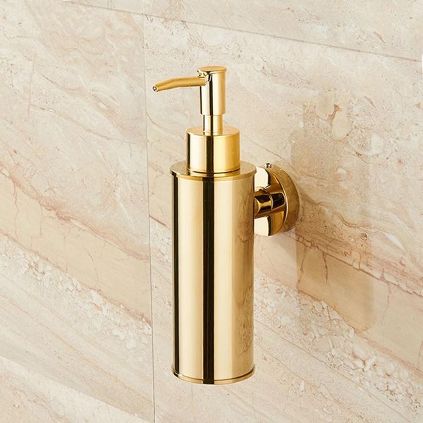 

liquid soap dispenser wall mount gold stainless steel bathroom accessories detergent shampoo dispensers hand kitchen bottle