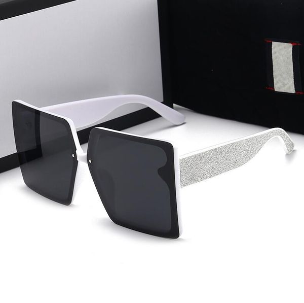 

2021 luxury sunglasses for men and women universal classic fashion square frame summer sunglasses designer wholesale with box, Black