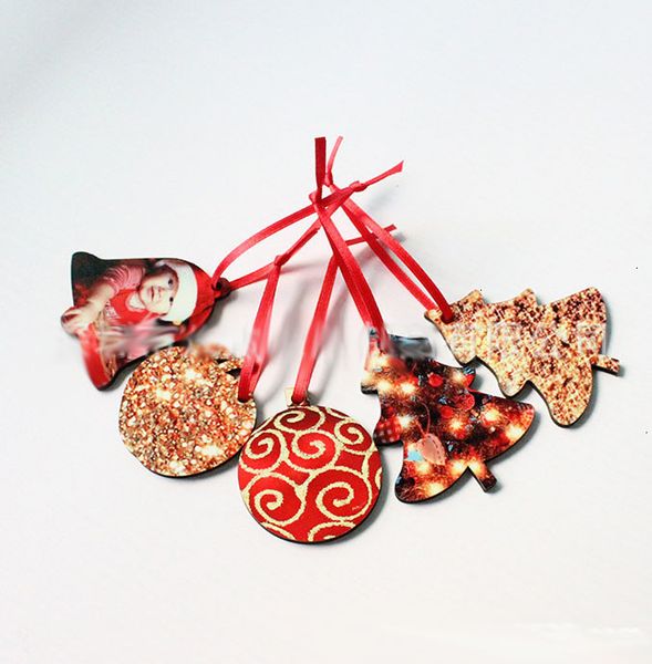 

mdf christmas round square snow sublimation ornaments decorations transfer printing diy blank consumable xmas gifts1