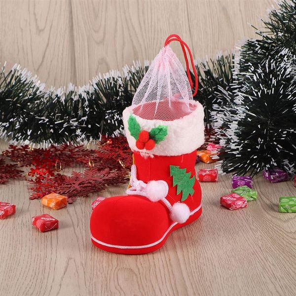 

2pcs candy holder reusable flocking adorable durable candy shoes candy holder boots gift bag for christmas party jllojk yeah2010