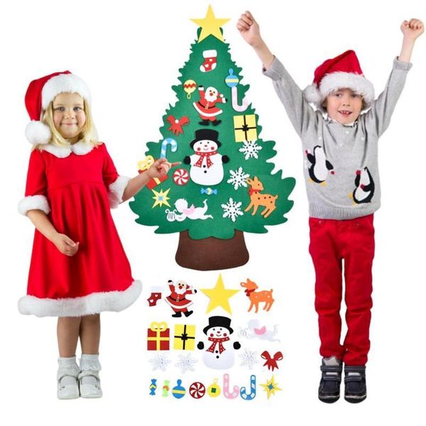 

artificial pendants hanging diy tree felt wall christmas decoration stickers xmas christmas decorations for home ornaments toys