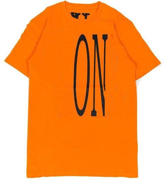 

men new v e orange t-shirt hip-hop casual crewneck cotton short sleeve us size s-xl, White;black