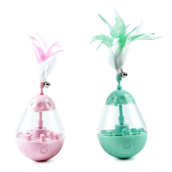 

electric tumbler cat toy leakage container toy feather bell cats interactive toys