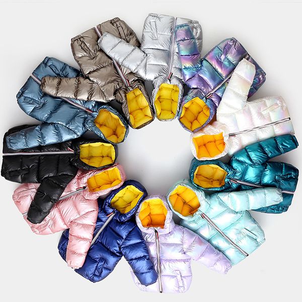 

off season down jacket boys girls middle and old silver coat baby thickened children's clothes in, Blue;gray