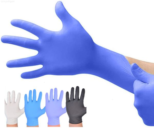 

rubber black food for nitrile cleaning latex disposable blue gloves universal household garden1