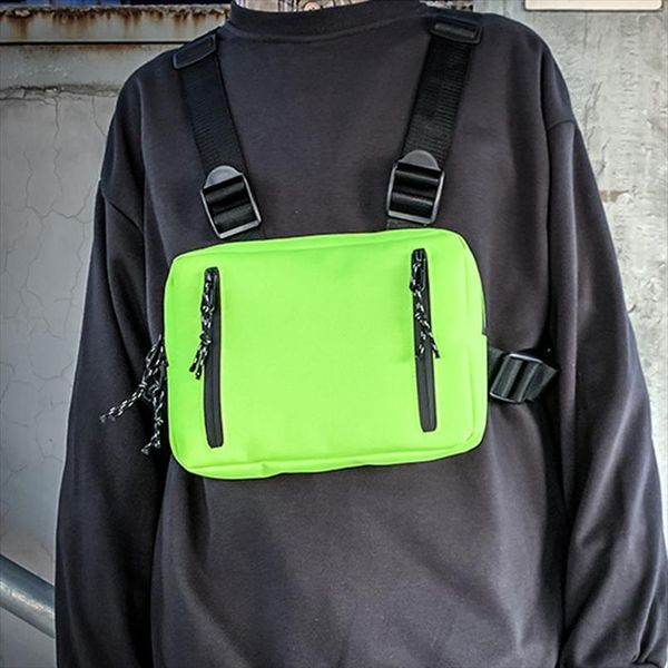 

trend chest rig bag function tactical chest bags streetwear fashion hip hop vest bag men motorcycle vest pack kanye west