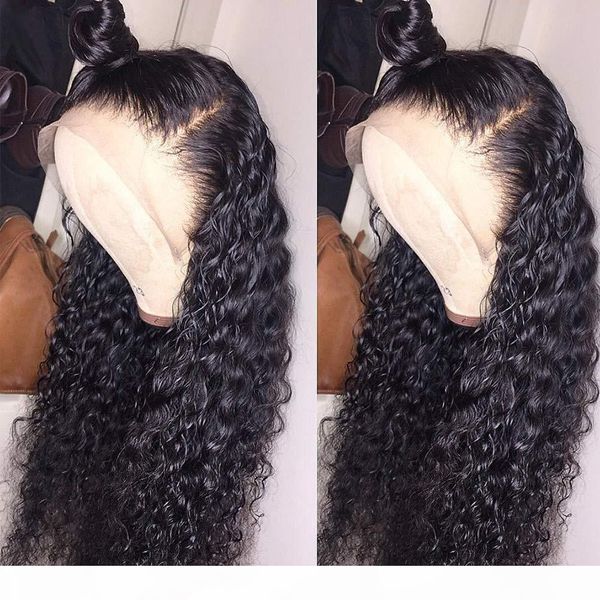 

curly lace front wigs for black women long natural wave lace wigs synthetic heat resistant fiber wigs 180% density 22 to 26 inch