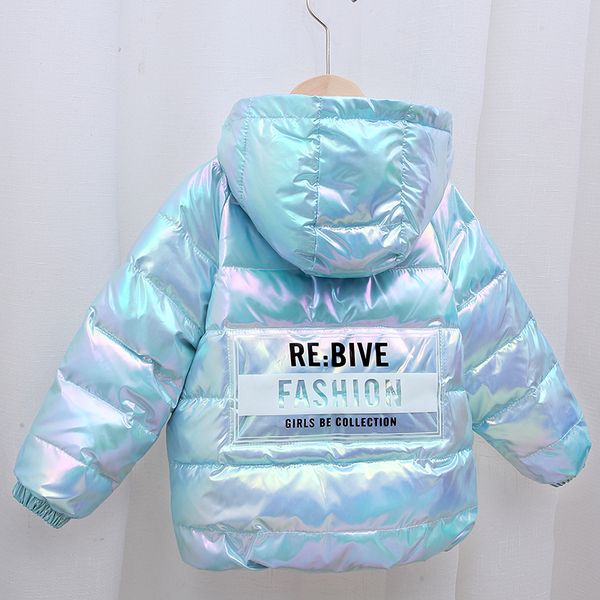 

new boys off season wash baby down jacket and girls thickened bright face children's wear 2021, Blue;gray