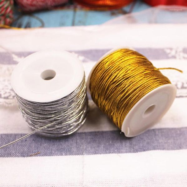 

gift wrap 25 m / roll label rope gold wire retro antique wedding decoration party box diy craft supplies1