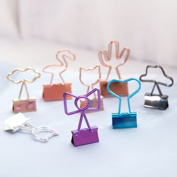 

hollowing out clip lovely shape paper clips flamingo cactus multi shapes swallow tails clamp new arrival 2 8yba l1