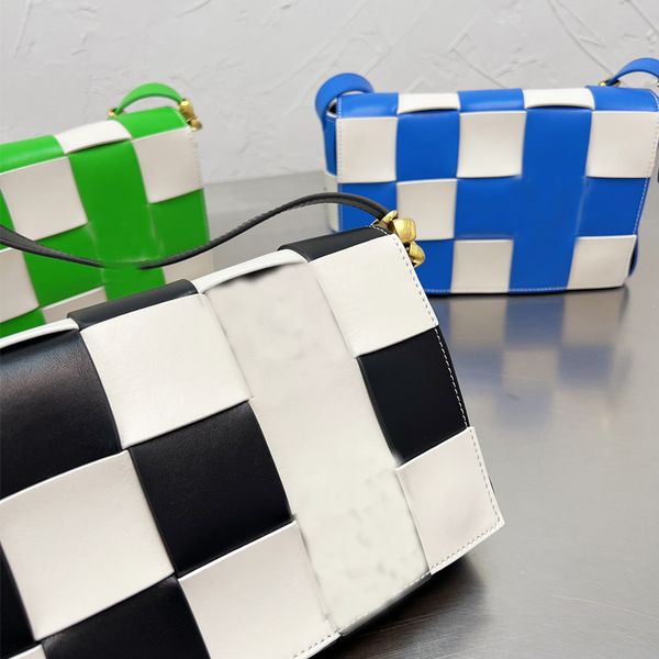 

2022black white checkerboard shoulder bag wallet purse women crossbody bags small mini square checks clutch pouch ladies plaid w