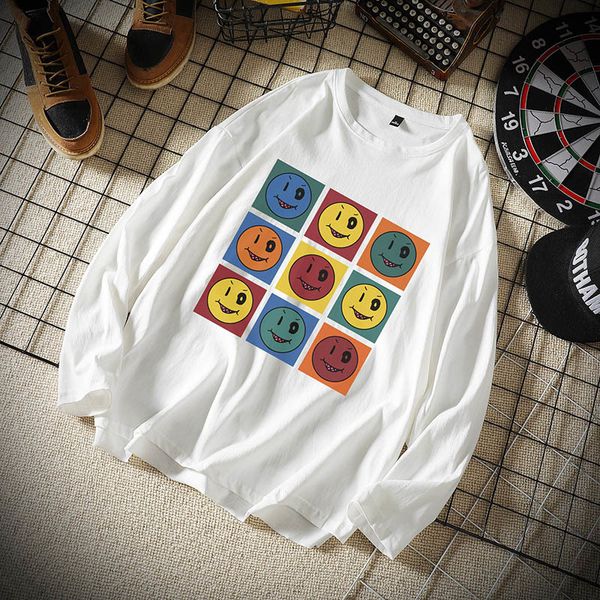 

2021 new graffiti face print hoodie pattern usa size sweatshirt men women high street streetwear 8 colors gdjt, Black