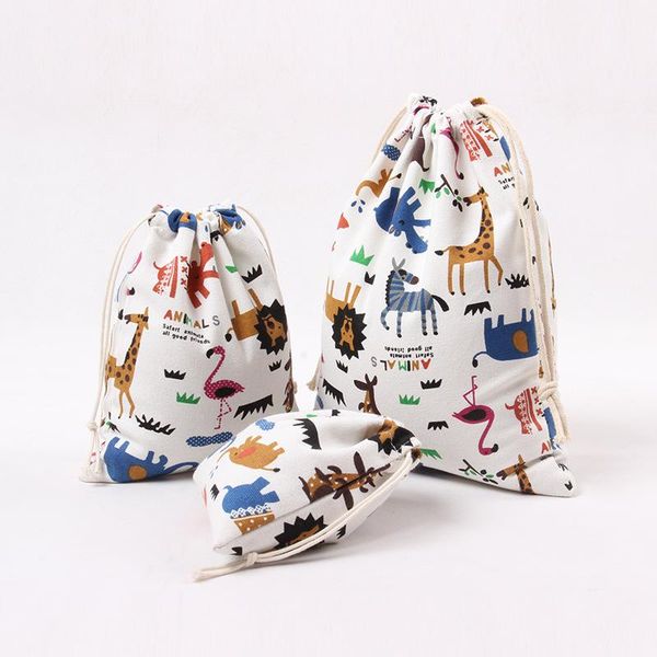 

gift wrap jewelry packing 3pcs cute animals bags handmade bouquet drawstring bag candy special packaging environmental protection