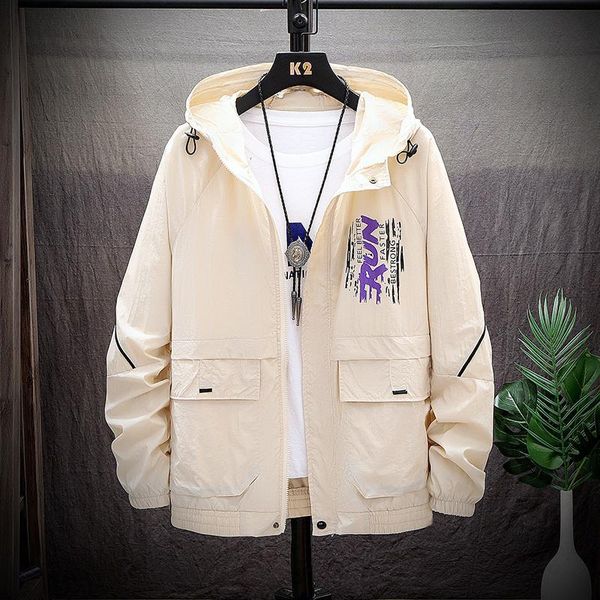 

men's jackets 2021 autumn wild student tooling thin multi-pocket hip hop hood loose couple harajuku casual jacket streetwear, Black;brown