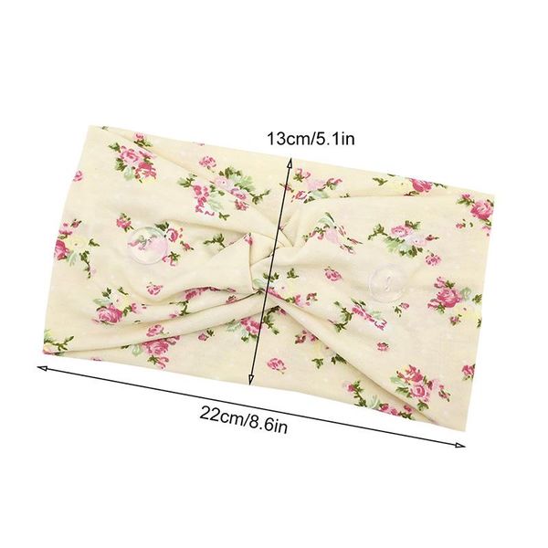 

women wide stretch headband mask holder floral headband elegant quick-drying sweat button sports yoga hairband hair accessories q jllvzb