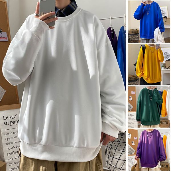 

spring 2021 new male listing loose large around the neck sweater fashion hoodies streetwear sweatshirts zi4n, Black