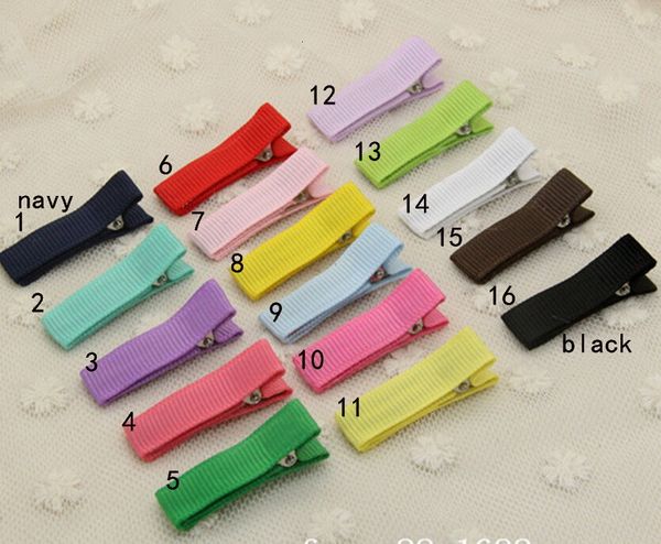 

bows 35mm mini girl double prong ribbon lined alligator clip hair accessories fj3203