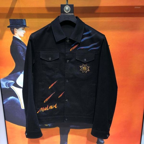 

we1077 fashion men's coats & jackets 2019 runway european design party style men's clothing1, Black;brown