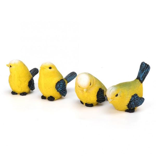 

decorative objects & figurines 4pcs/set lawn garden courtyard resin high simulation birds decoration feng shui animal ornament figurine deco