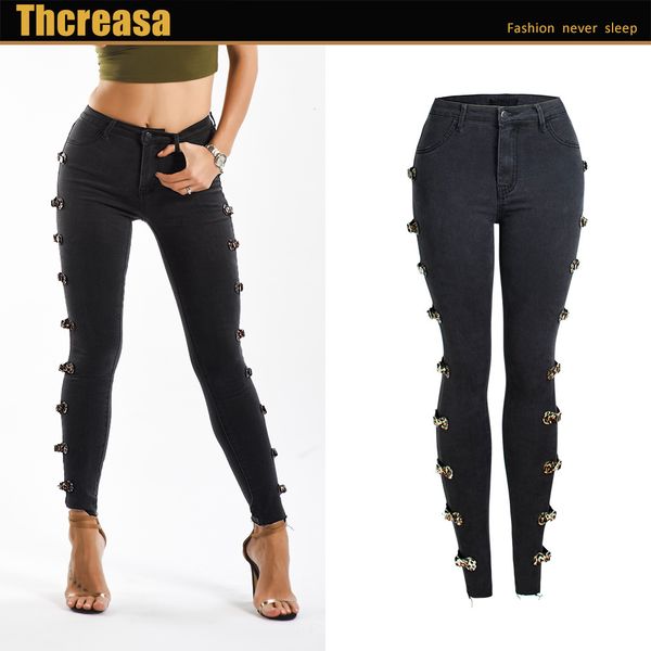 

mom pants high waisted women designer jeans femme simplicity womans clothes plus size leggings ripped trousers fashion womens qq110, Blue