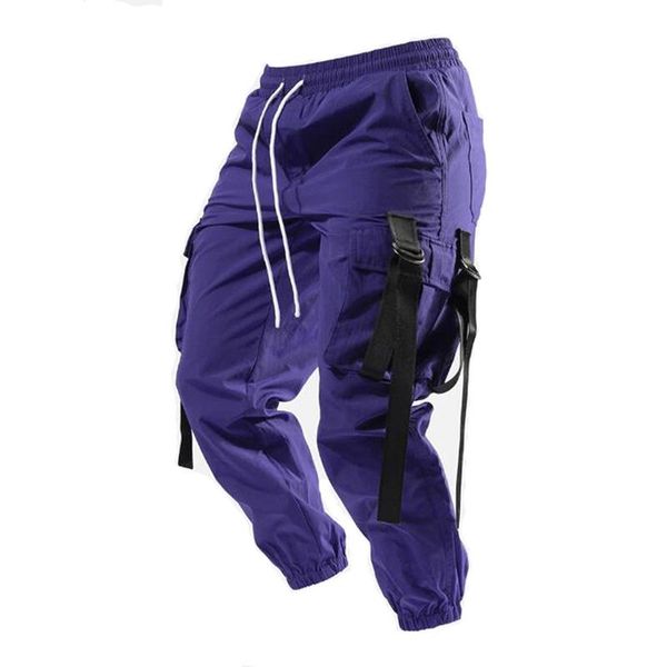 

men's pants 2021 high street trend quality multi-pocket loose outdoor jogging fashion casual hip hop motorcycle, Black