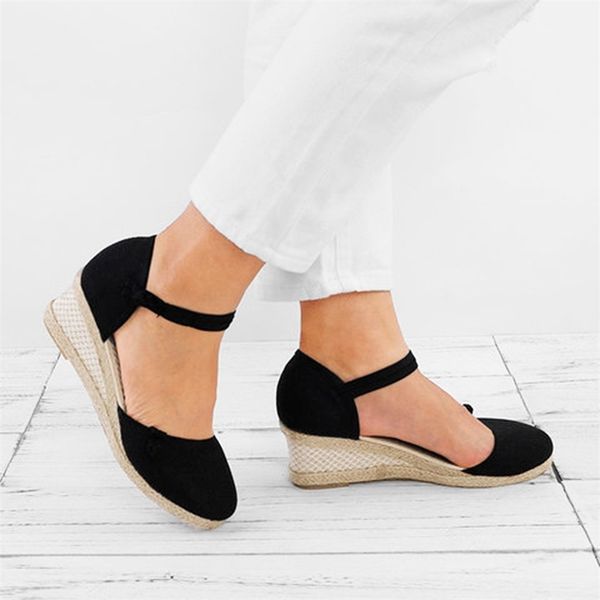 

sagace-women's fashion casual strappy thick-bottom sandals female beach bohemia breathable comfort platform closed toe shoe 6j26 y20032, Black