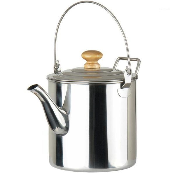 

camp kitchen 2l / 3l outdoor camping pot kettle coffee stainless steel teapot1