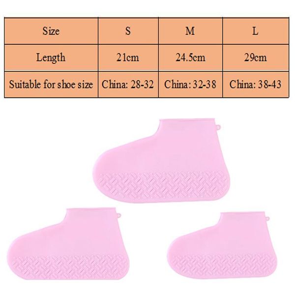 

sile overshoes reusable waterproof rainproof men shoes covers rain boots non-slip washable wear-resistant re jllsbz