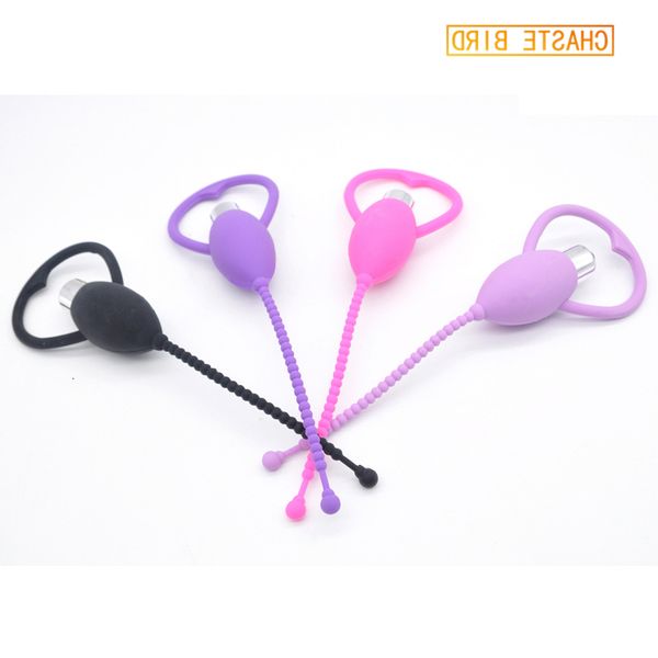 

chaste bird electric long urethral silicone stretching male chastity ring toys a319